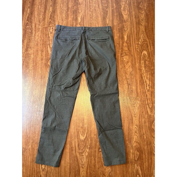 Lululemon Pants Men 34X31 ABC Slim Tech Canvas Heathered Gray 5 Pocket Chino - Picture 4 of 5